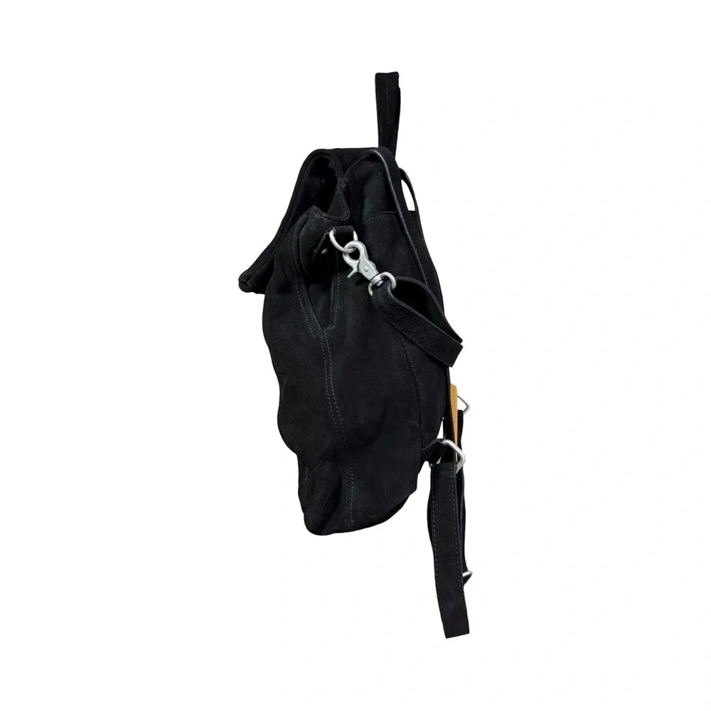 Free People Black Suede Backpack